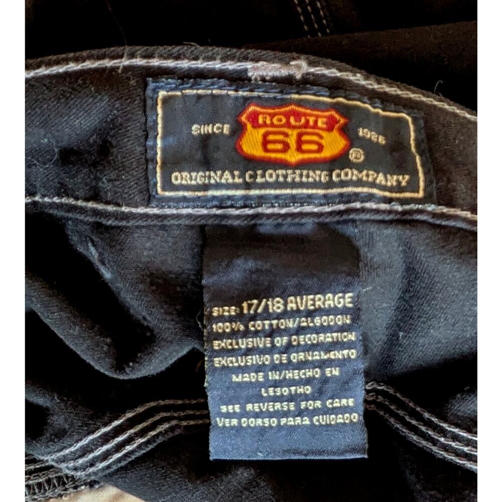 Route 66 Y2K Carpenter Jeans Junior 17/18 Black Wide Leg Streetwear Vintage NEW - Picture 10 of 12